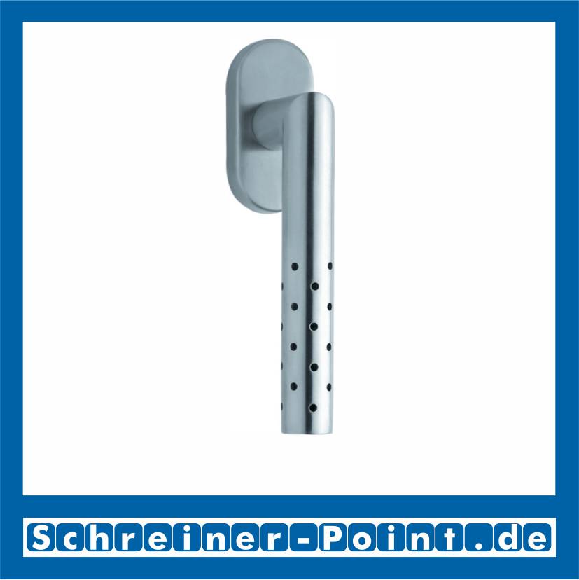 Scoop Lup Fenstergriff Edelstahl matt Rosette oval,100641
